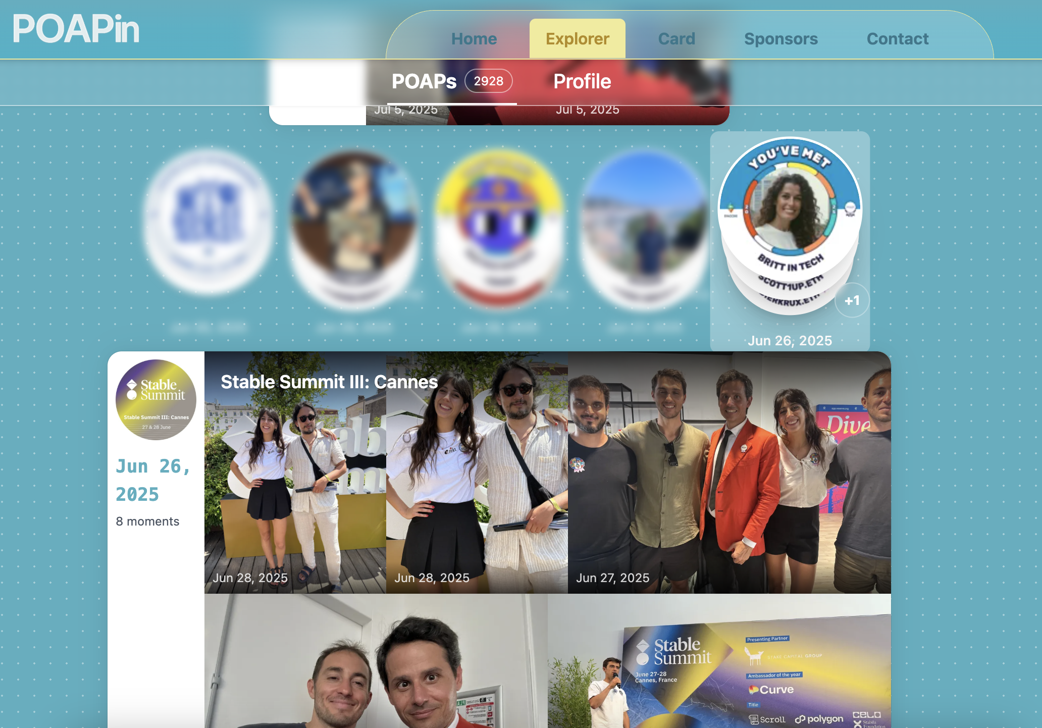 POAP.in's Time Capsule Screenshot